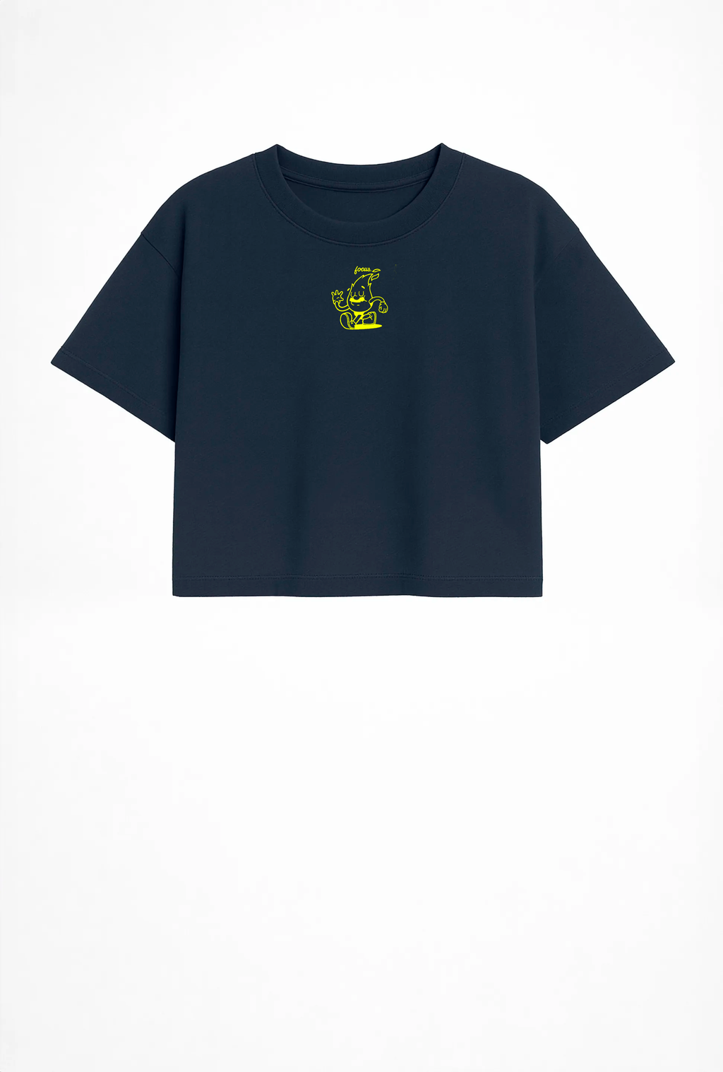Happy World Crop Tee — Purple