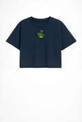 Happy World Crop Tee — Purple