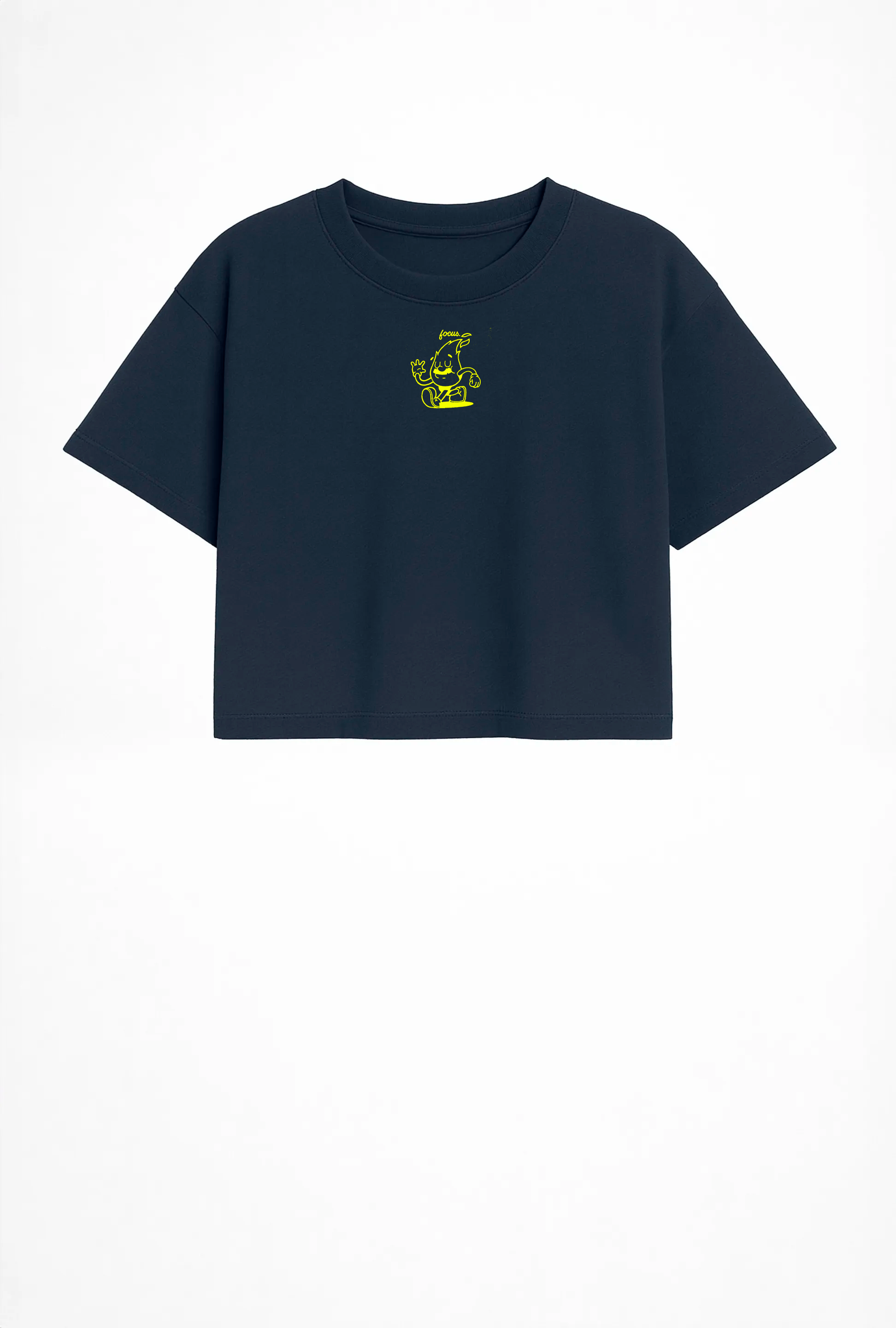 Happy World Crop Tee — Purple