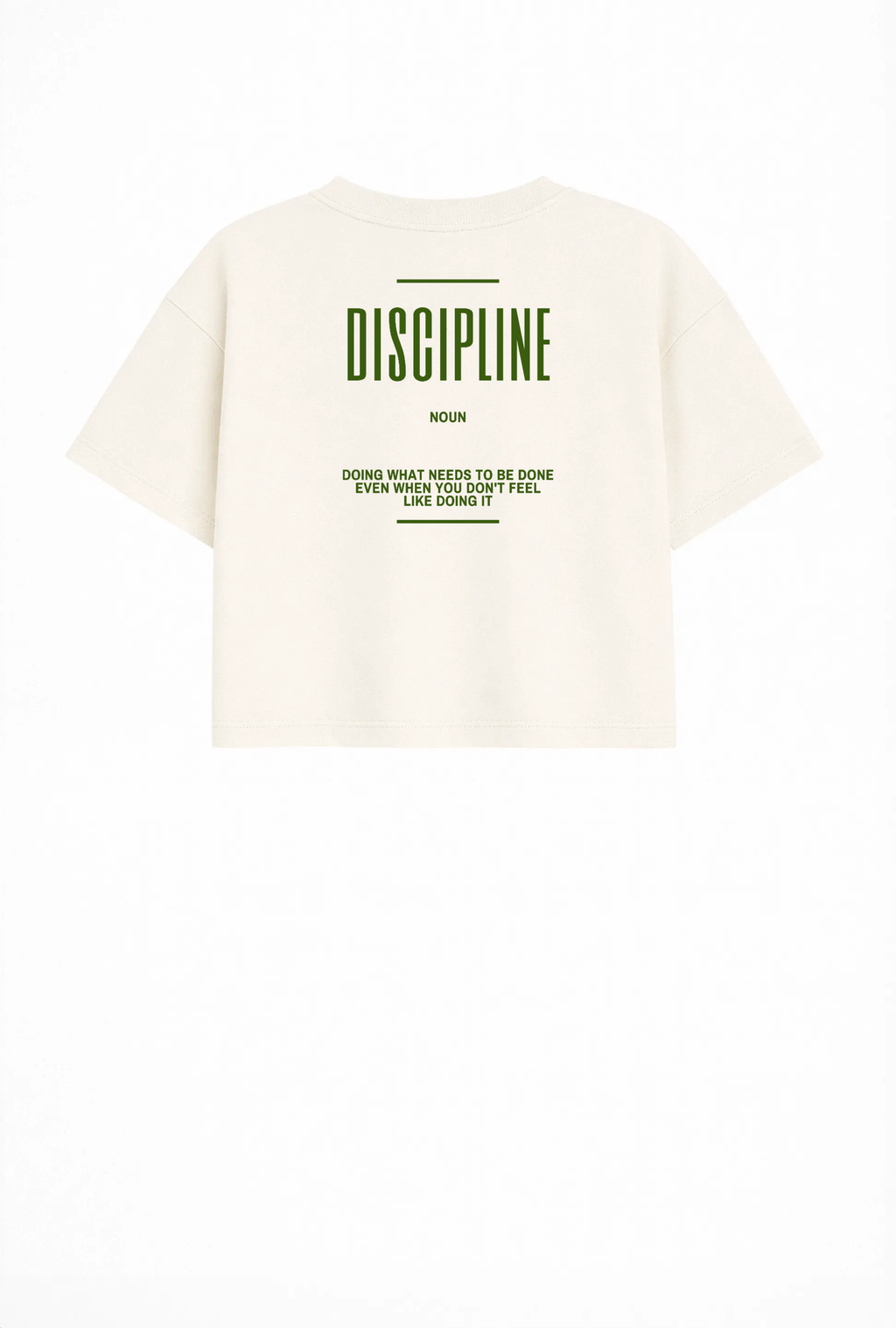 Discipline Crop Tee — Coconut