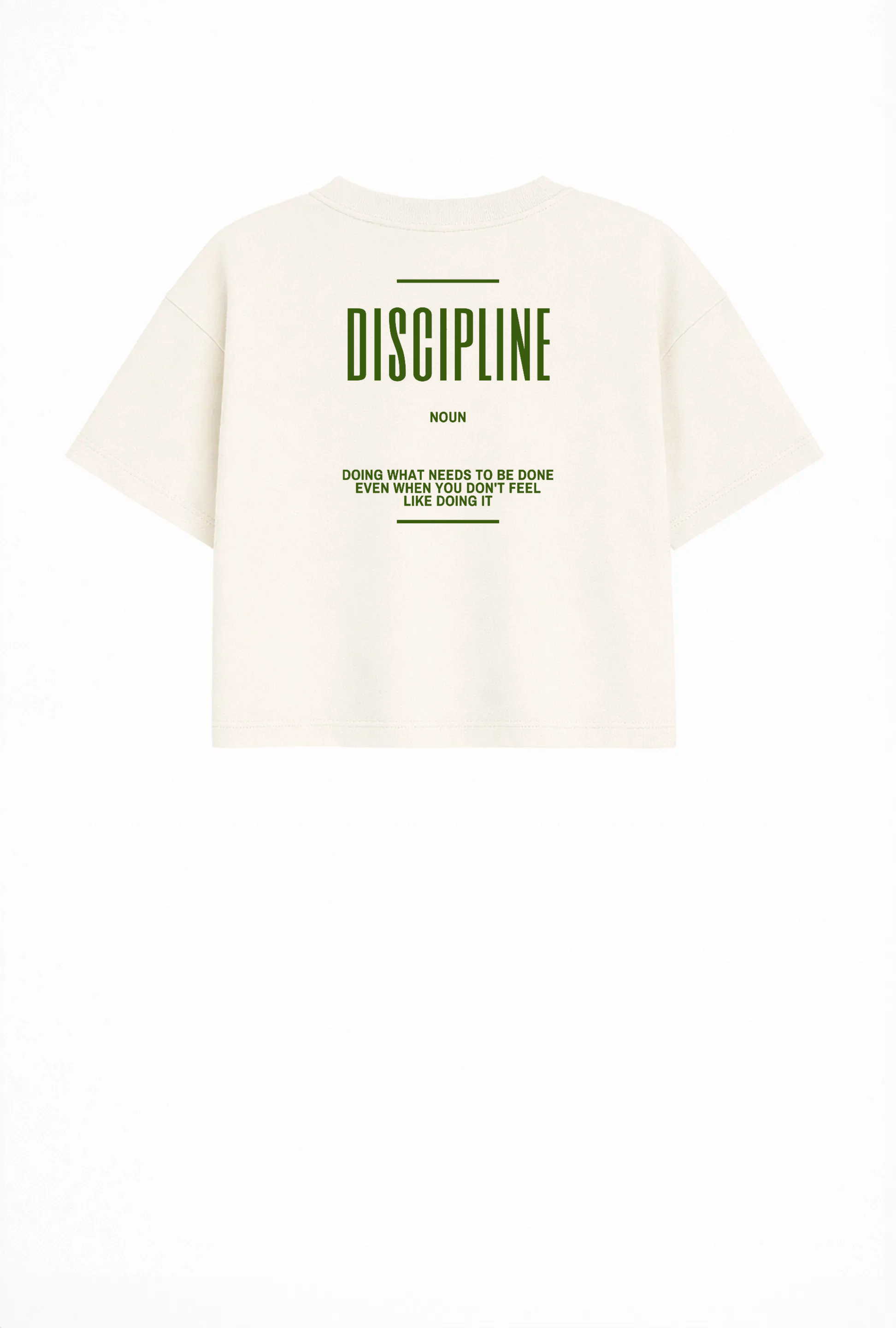 Discipline Crop Tee — Coconut
