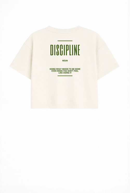 Discipline Crop Tee — Coconut