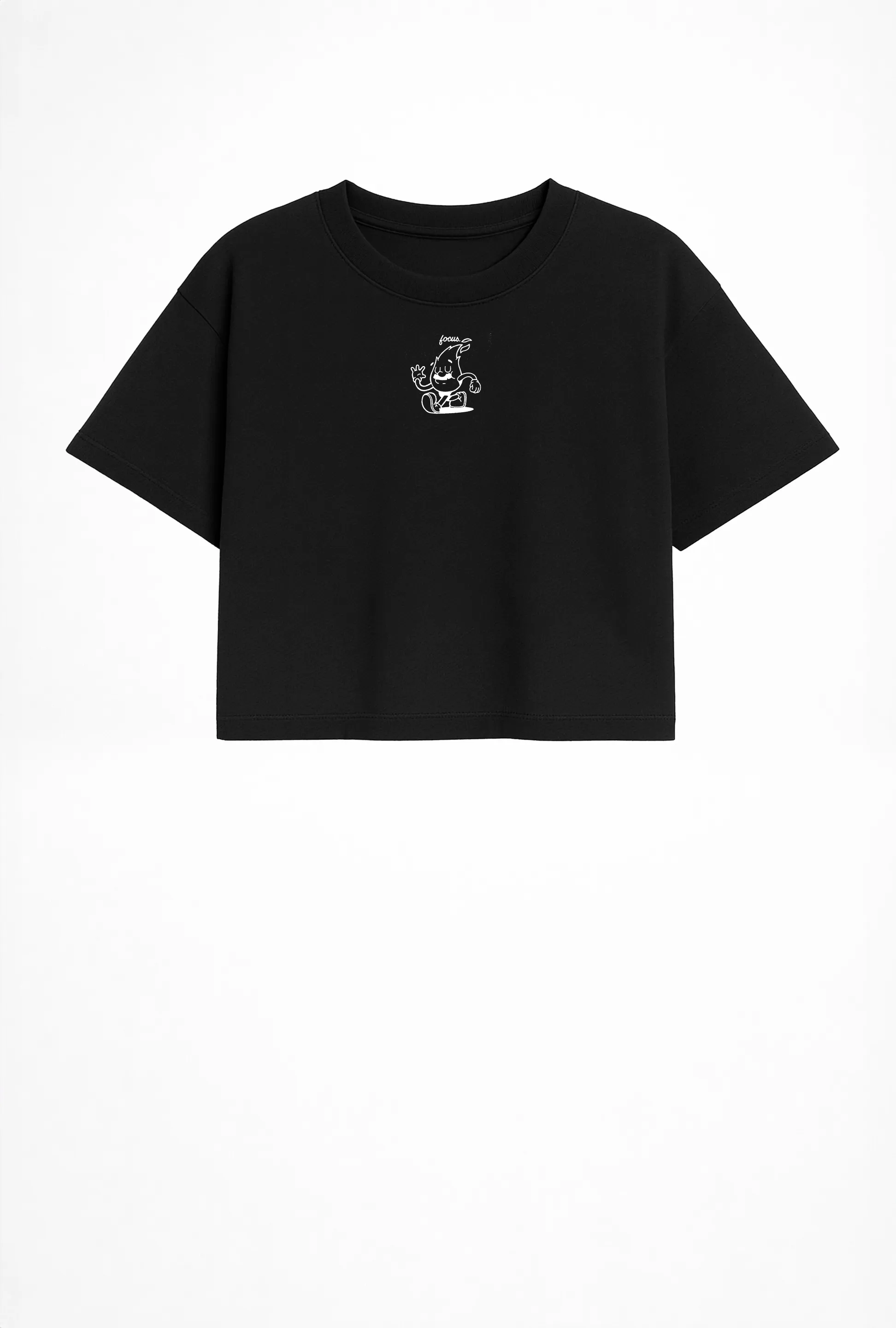 Attitude Crop Tee — Black