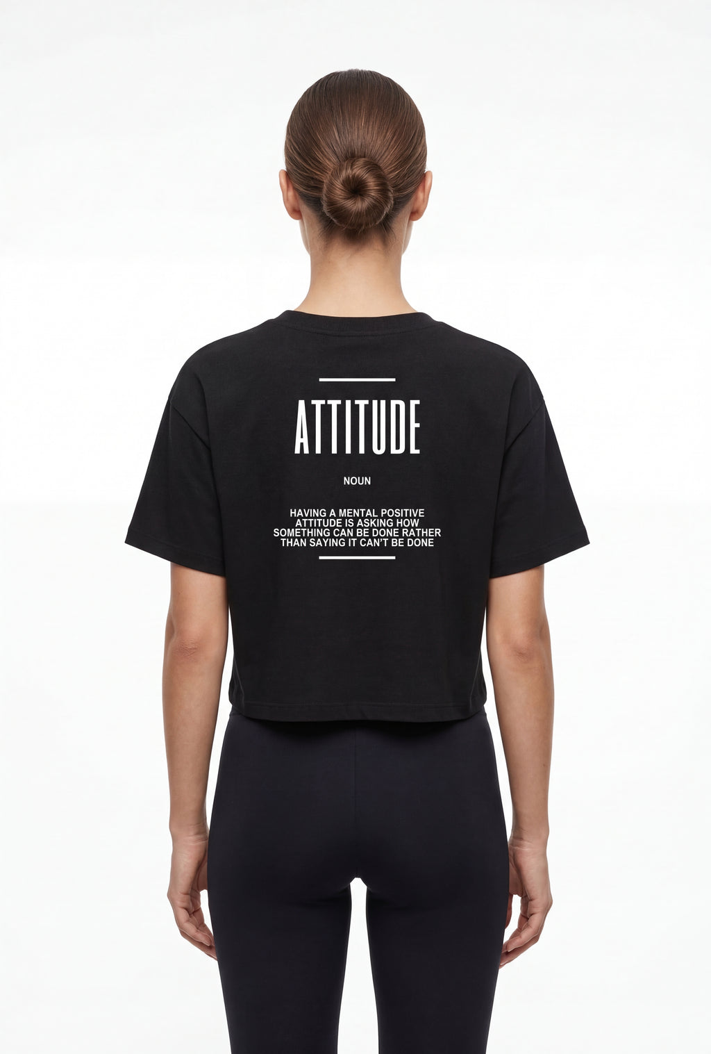 Attitude Crop Tee — Black