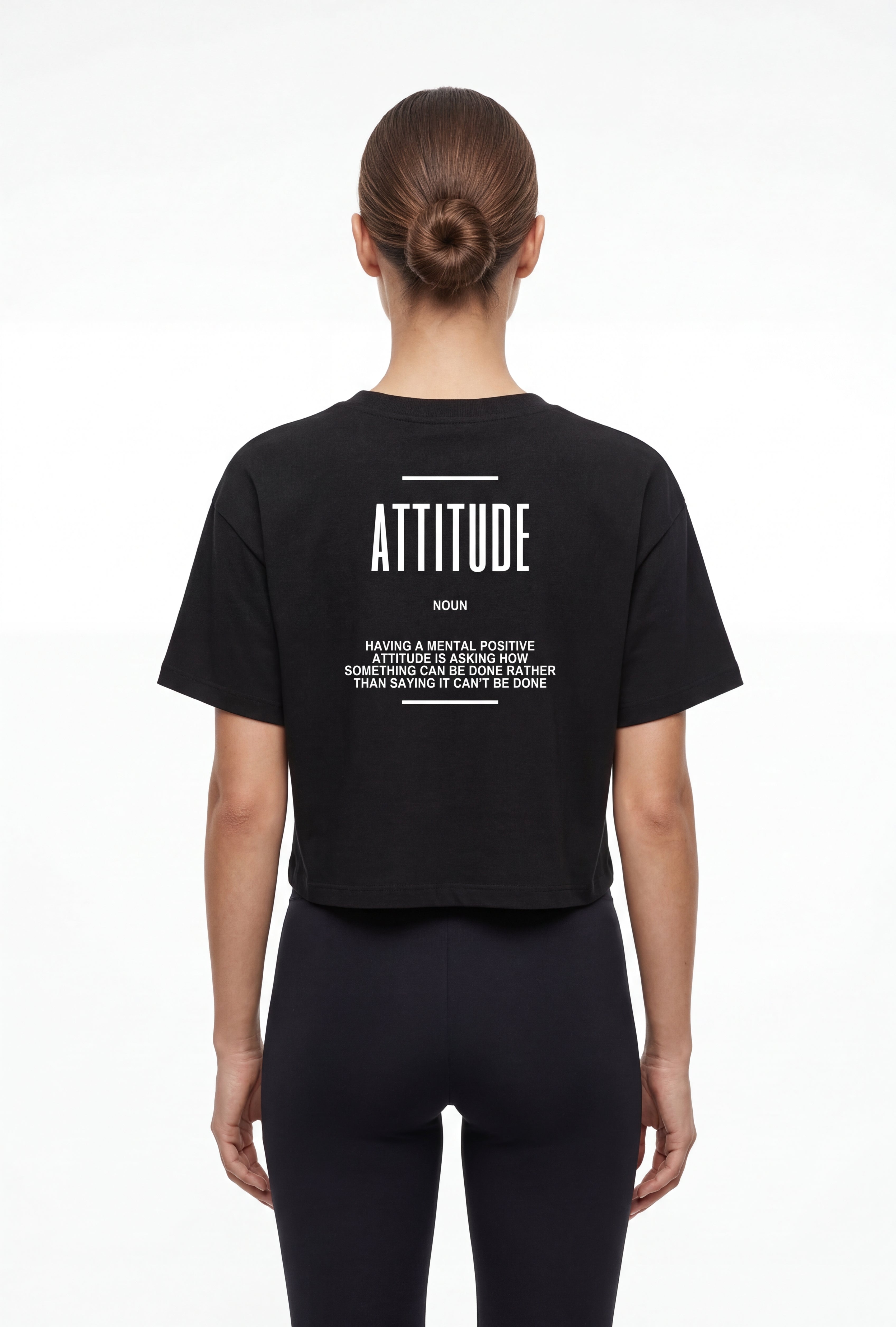 Attitude Crop Tee — Black
