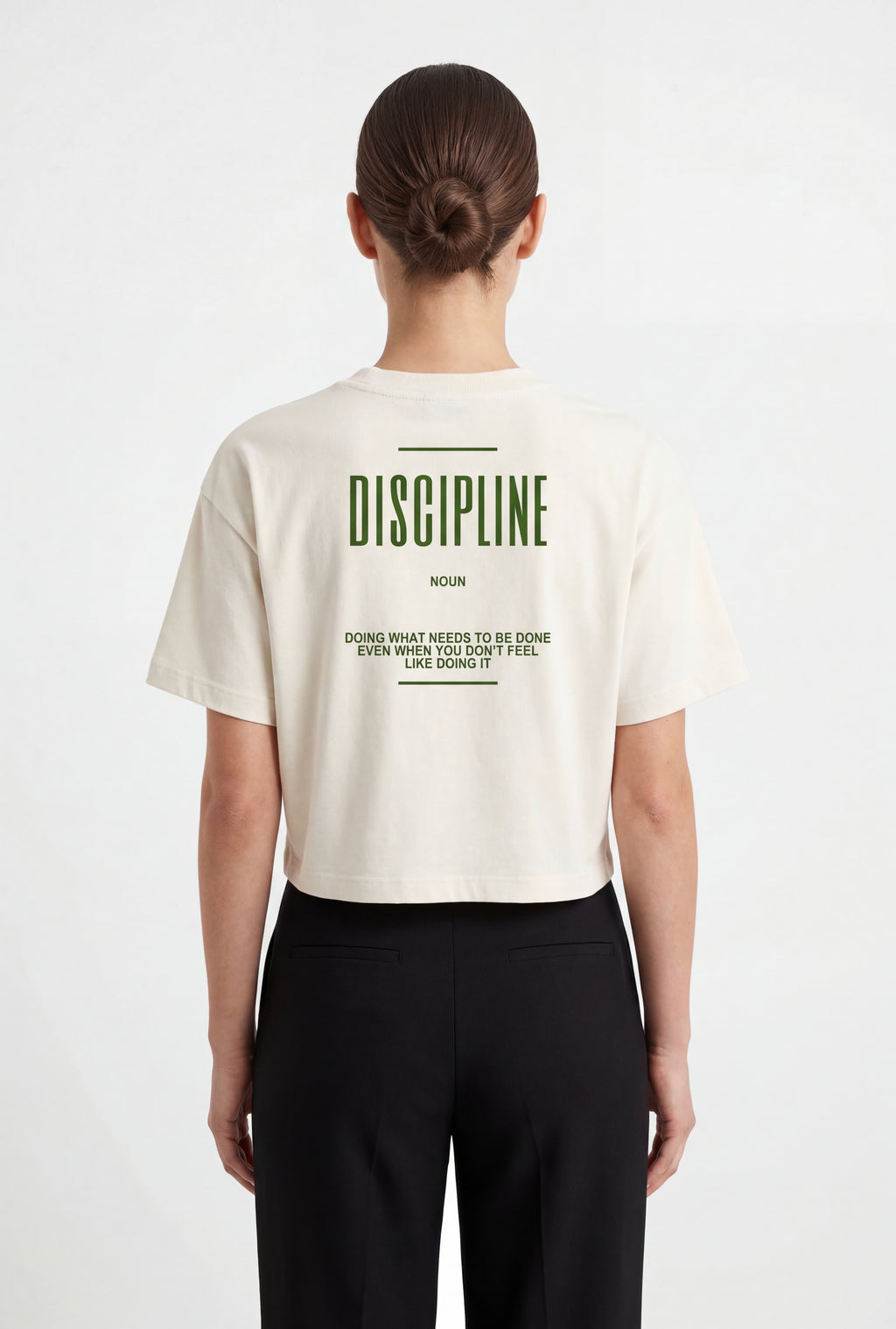 Discipline Crop Tee — Coconut