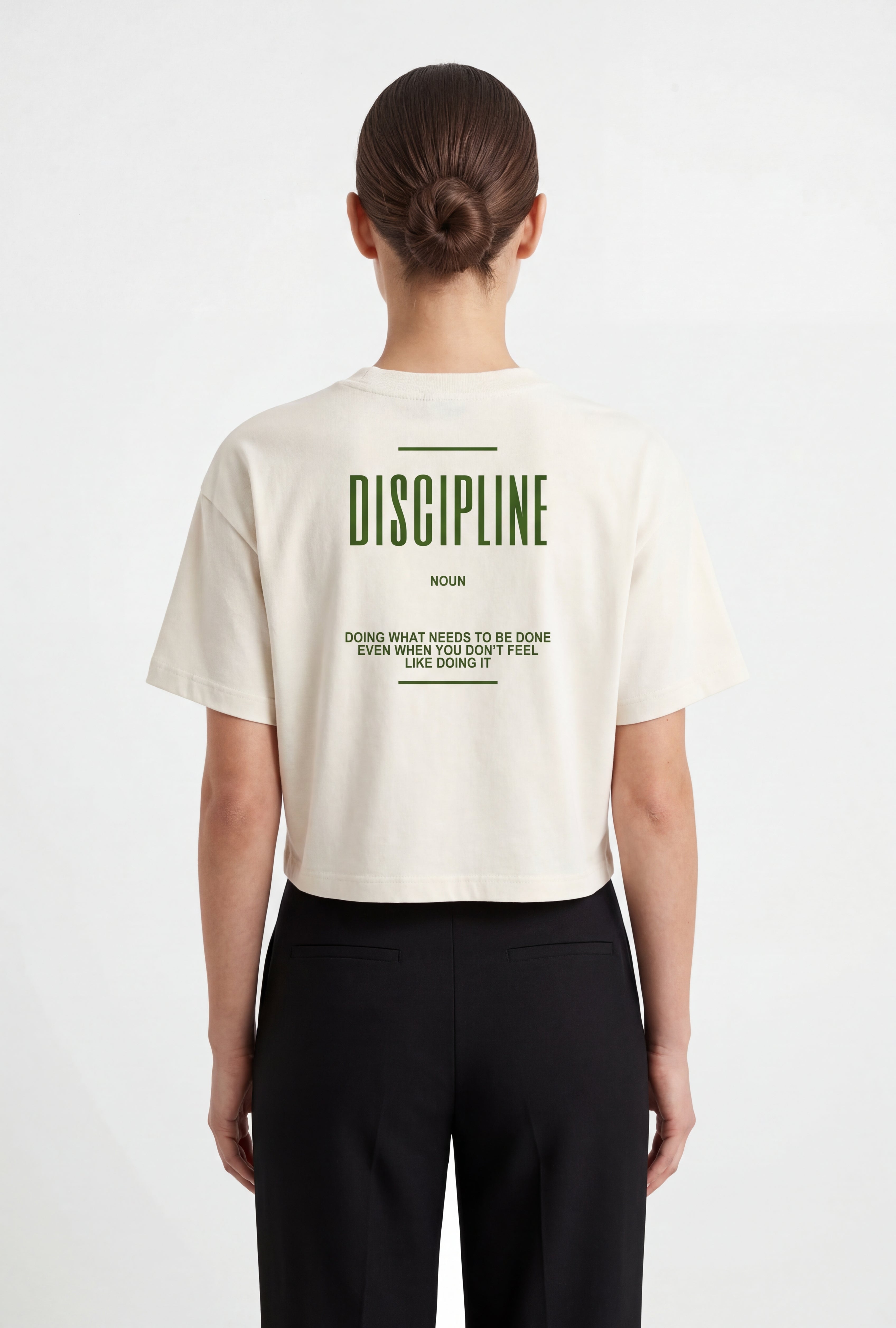 Discipline Crop Tee — Coconut