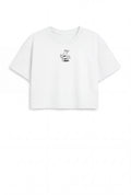 Happy World Crop Tee — White