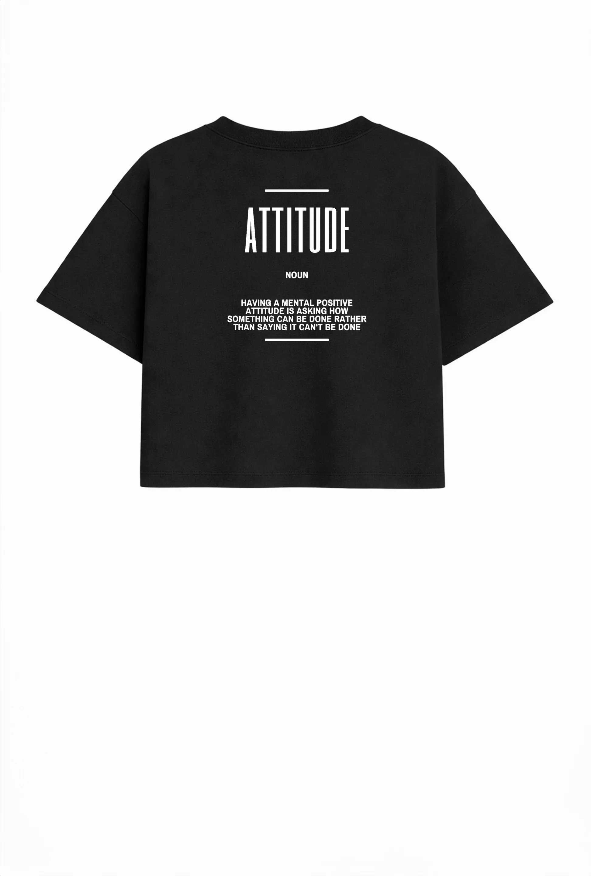 Attitude Crop Tee — Black